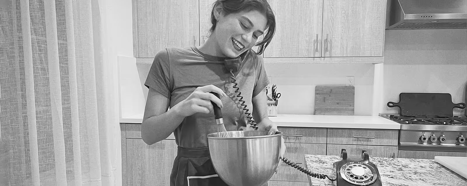 Girl talking on audio guest book