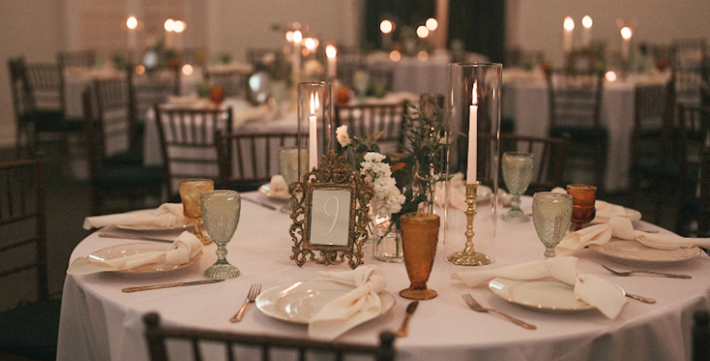bat mitzvah table with candles