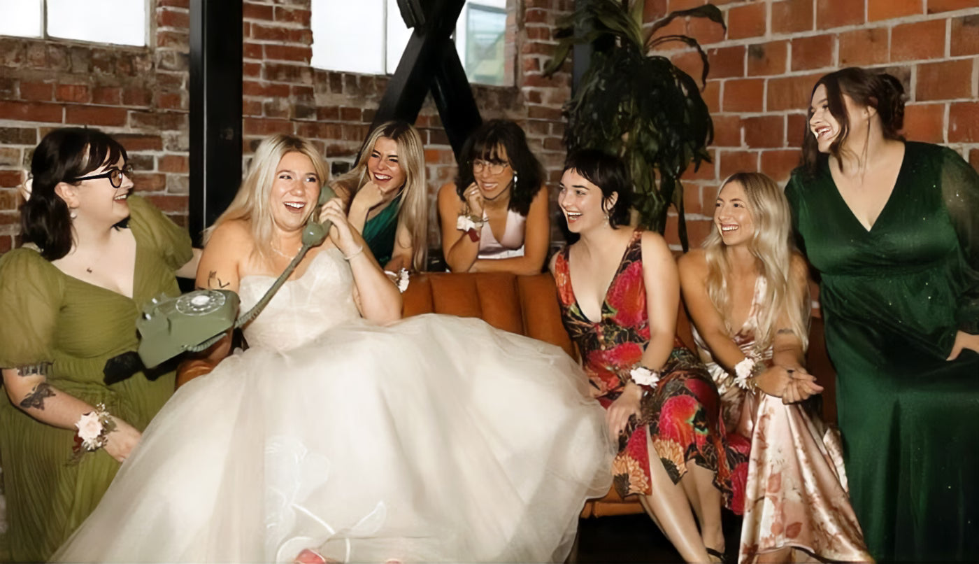 Wedding Reception group of bridesmaids