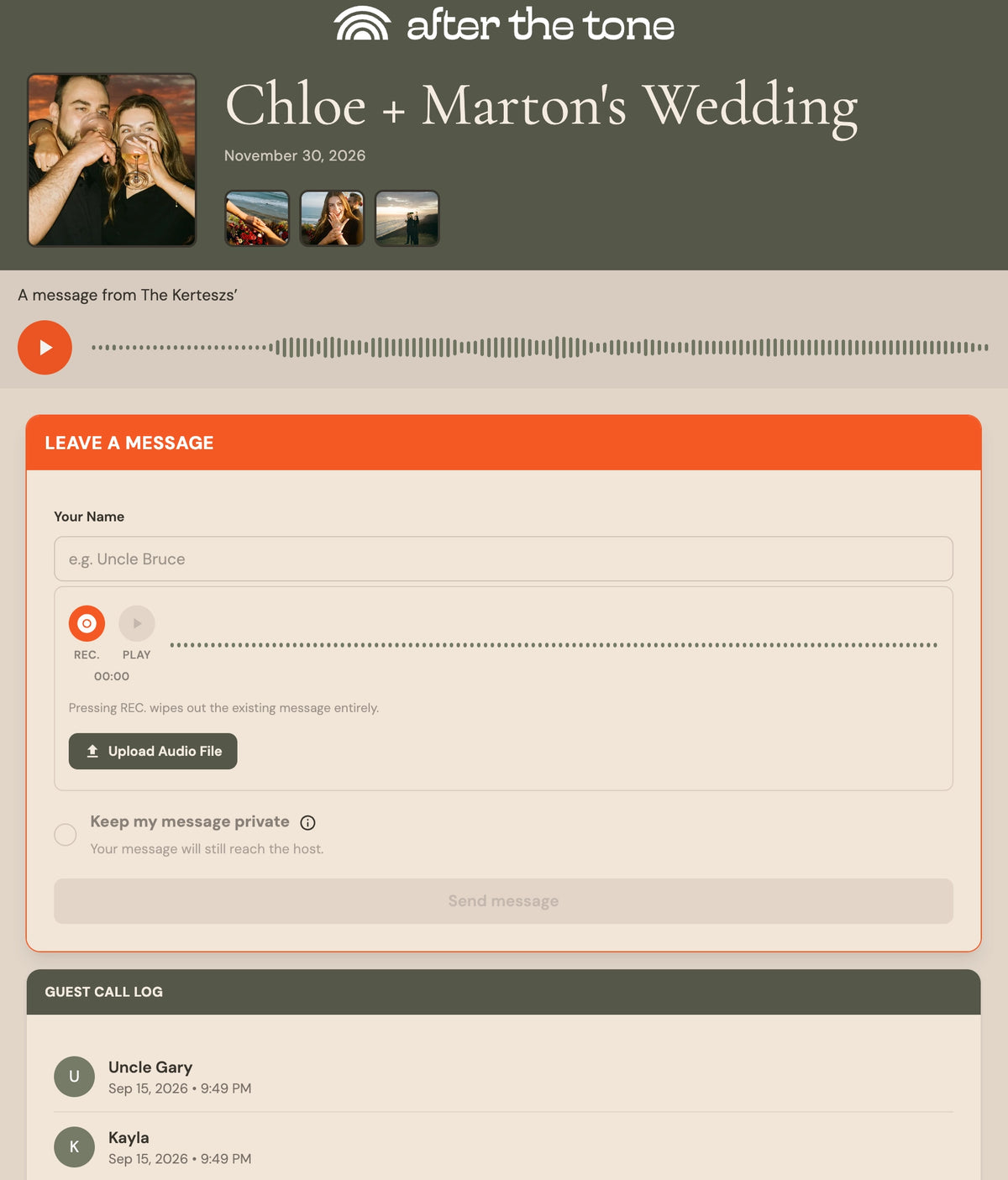Virtual Guestbook